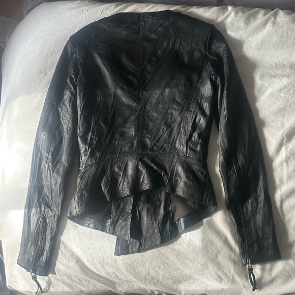 Kate Moss for Topshop Asymmetric Leather Jacket - Picture 7 of 12